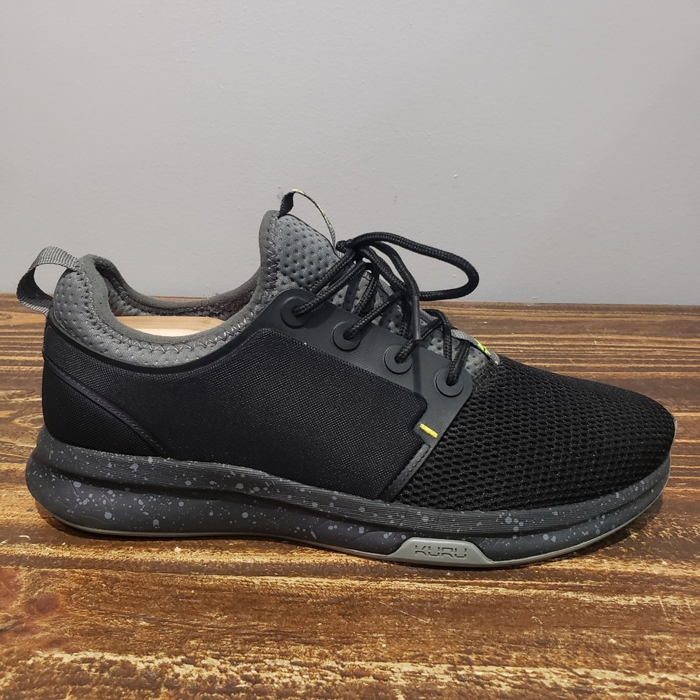 KURU Athletic Sneaker Mens 10 Atom Black Good Low Top Mesh Synthetic